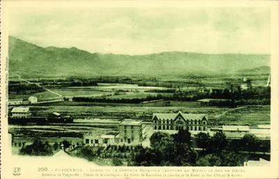 Puigcerdà — Llan de la Cerdana — Vista panorâmica com a Estação de Puigcerdà e as estradas para Barcelona e Seo d'Urgel