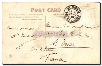 Katedra w Rochester — widok panoramiczny z portem — wydawca 'C. S. & Co.' — Rewers