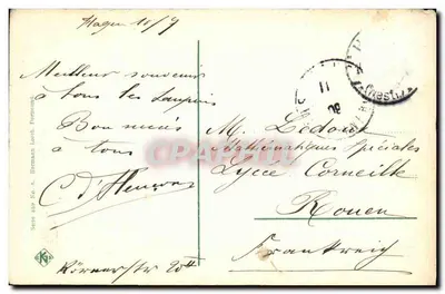 Bilhete postal antigo Hohensyburg Kaiser Willhelm Denkmal mit Blick in s Ruhrtal — Verso