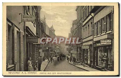 Neustadt a. d. Haardt — Parte da Hauptstraße — editor não identificado
