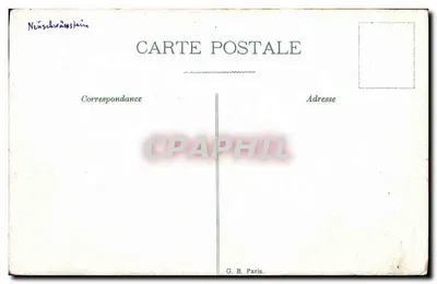 Neuschwanstein — Castelo da floresta — G. B. Paris, Série 208 — Verso