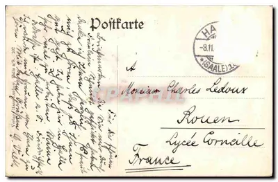 Halle a/S. Moritzburg (Landseite) — widok ruin i mostu — wydawca Verlag Hans Ankow, nr 102 — Rewers