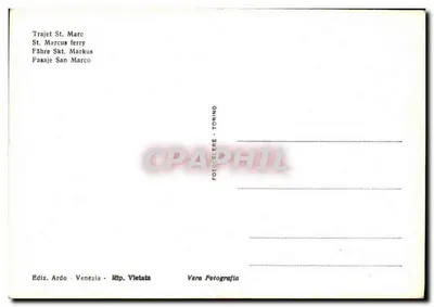 Veneza - Traghetto S. Marco — Editor Ardo, n° 124 — Verso