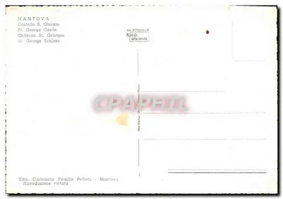 Castello S. Giorgio — Mantova — Editor Virgilio Pelloni — Verso