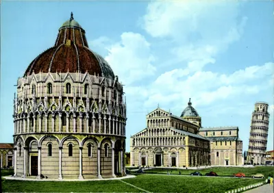 Pisa — Piazza del Duomo mit den wichtigsten Sehenswürdigkeiten — Ediz. G.S. Pisa