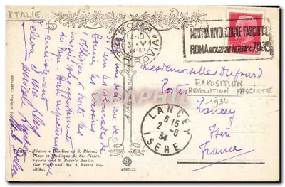 Plac Świętego Piotra — Bazylika Świętego Piotra — wydawca nieznany, numer serii 4587-22 — Rewers
