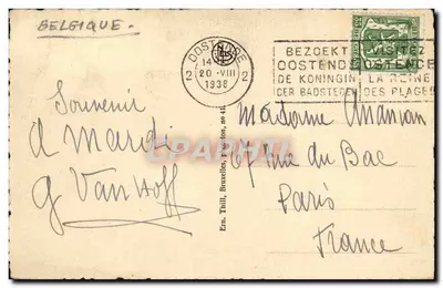 Ostende — Installations des cabines et plage — wydawca N. Lus, nr 41 — Rewers