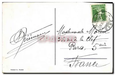 Vévey. Panorama i Alpy — Fototypie Cie, Neuchâtel, n° 8680 — Rewers