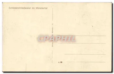 Schiessrotriedweier im Münstertal — vue panoramique — editor Verlag C. Bäumer, Münster I. E., n° 83 — Verso