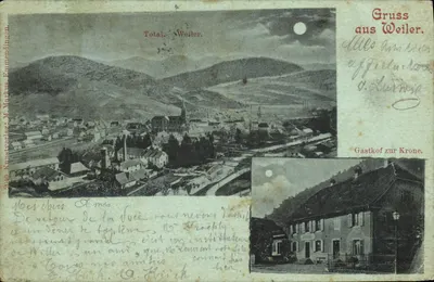 Bilhete postal antigo Gruss Aus Weiler