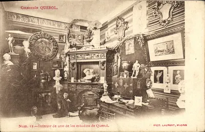 Interior de um estúdio de Querol — Coleção Querol — Fot. Laurent, Madrid