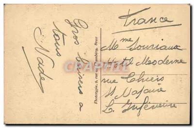 Kościół św. Józefa w Antwerpii — widok z monumentem — wydawca Gibert, nr 56 — Rewers
