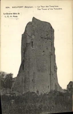 Nieuport (Belgia) — Wieża Templariuszy — L. C. H. Paris, nr 504