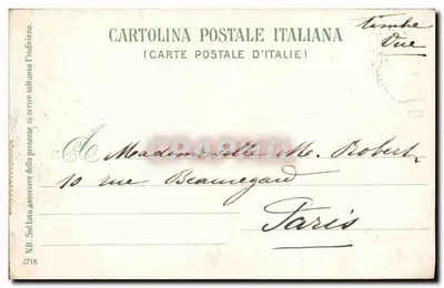 Stara pocztówka Napoli La Nuova Stazione Marittima — Rewers