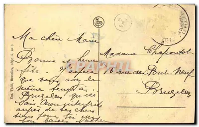 Bilhete postal antigo Knocke Zoute — Verso