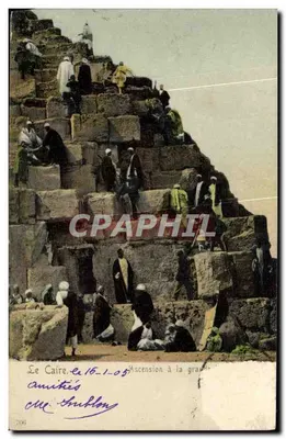 Ascension à la grande pyramide — Le Caire — Éditeur inconnu, n° 706