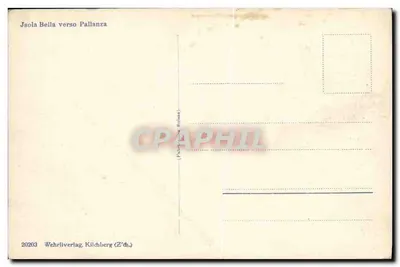 Wyspa Isola Bella — widok w kierunku Pallanza — Wehrli Verlag, Kilchberg (Z'ch.) — Rewers