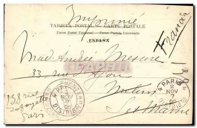San Sebastián — Pasajes, Camino del Semaforo de San Juan — J. Latieule, editor — Verso