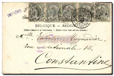 Gand, Quai au Blé — vista do canal com barcos e edifício religioso — Edit. J. Nahrath, Bruxelas, n°20 — Verso