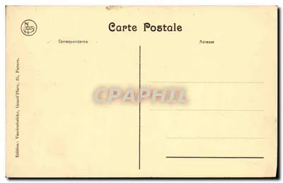 Bilhete postal antigo Furnes Igreja de Santa Waiburg — Verso