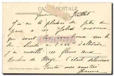 Na Quai des Bergues — Genewa — J. J. 3222 — Rewers