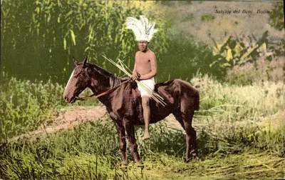 Indígena a cavalo — Bolívia — Editores De Notta & Co., La Paz