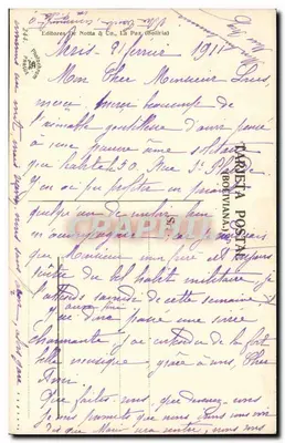 Indígena a cavalo — Bolívia — Editores De Notta & Co., La Paz — Verso