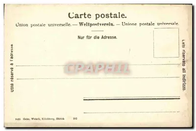 Mulher em traje tradicional — Sefeli — editada por Gebr. Wehrli, Zurique — Verso