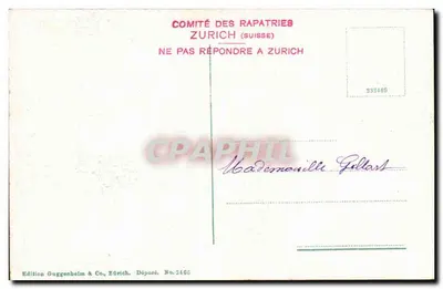 Zurich — Quaibrücke, Alpenquai und Uetliberg — Edition Guggenheim & Co, Zürich — Verso