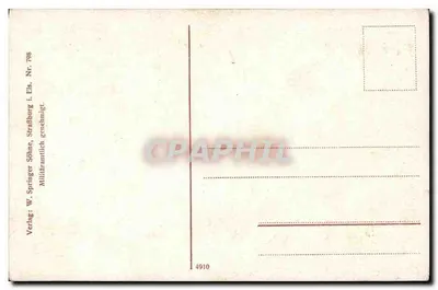 Monumento ai cacciatori sul Hartmannsweilerkopf — Verlag: W. Springer Söllne, Strasburgo, autorizzato militare, Nr. 798 — Verso
