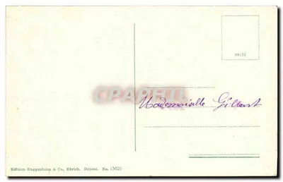 Widok ulicy pod księżycem — Wydawnictwo Guggenheim & Co., Zurych, nr 13626 — Rewers
