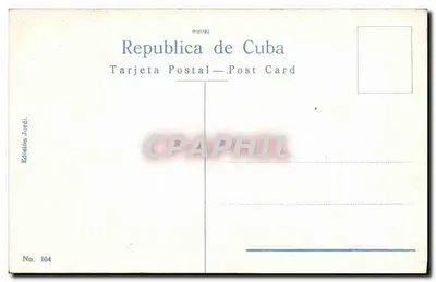 Habana: Avenida Simon Bolivar (Antes Reina.) — Edição Jordi, n° 104 — Verso