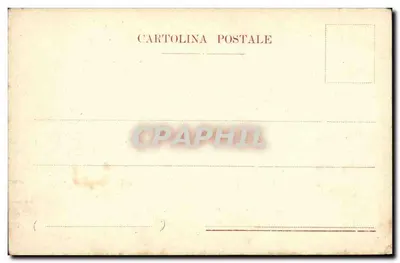 Bilhete postal antigo Spezia Jardins Públicos — Verso