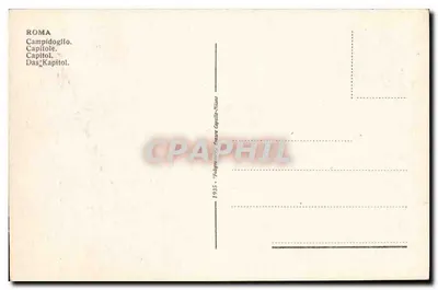 Roma - Campidoglio - Capitole - Das Kapitol - Éditeur: Fotogramma - N° de série: 1935 — Verso