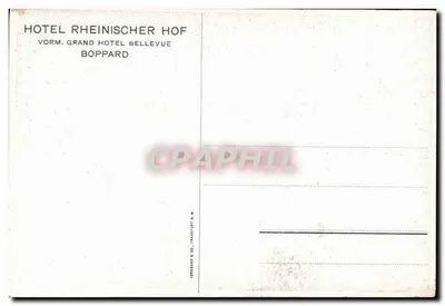 Hotel Bellevue-Rheinhotel — Boppard — wydawca Cornsang & Co, Frankfurt — Rewers