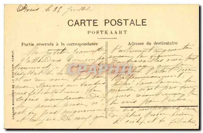 Namur — Castelo dos Condes — Grandes Magasins de la Station, Namur — Verso