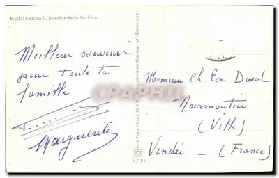 Montserrat - Wnętrze Bazyliki — Photo Dom Ripol, O.S.B., N°57 — Rewers