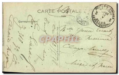Furnes — Aankomst van koning Albert en president Poincaré — Phot-Express, Visé Parijs — Achterkant