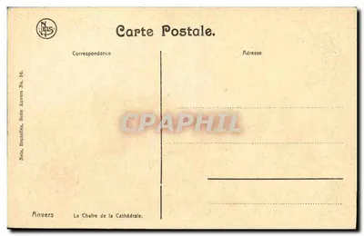 Anvers — Ołtarz Katedry — Nels, Bruksel, seria Anvers nr 36 — Rewers
