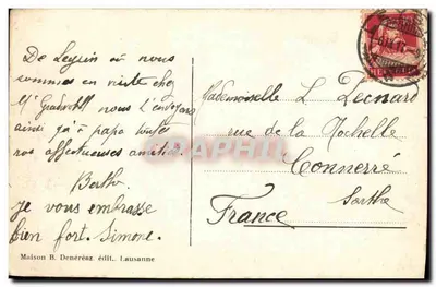 Leysin. Os Hotéis — 9001 — Casa B. Denéréaz, Lausana — Verso