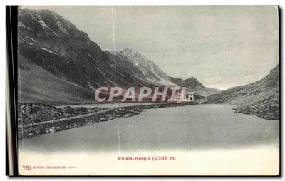 Fluela-Hospiz (2388 m) — Alpine Lake Surrounded by Mountains — Photoulos Co. Zürich, No. 781