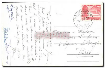 Castelo de Oex. Vista geral — Bilhete postal moderno editada por Bilhete postal moderno — Verso