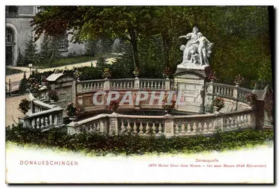 Donaueschingen — Fonte da Donauquelle — Verlag Otto Mory's Hofbuchhandlung
