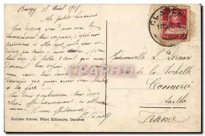 Montreux i Szczelina Południowa — widok panoramiczny — J.J. 4140, Julillien frères, Genève — Rewers