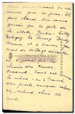 Bilhete postal antigo Passagem de nível Via férrea não localizada — Verso