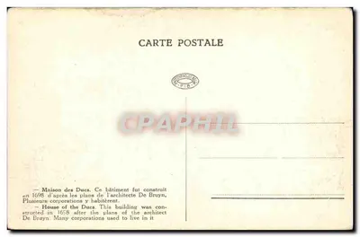 Bruxelles — Casa degli antichi Duchi di Brabante (antica Borsa) — PIB — Verso