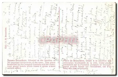 Plac de Brouckère i Pomnik Anspach — Bruksel — Rewers