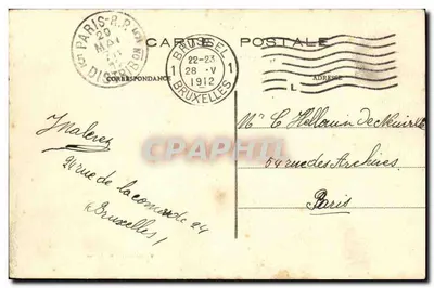 Bruxelas. Museus Reais de Pintura e Escultura — P. Mattheys, Bruxelas, n°40 — Verso