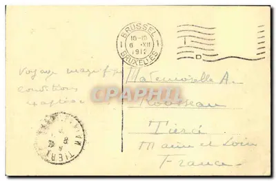 Bruxelas, Grand-Place, Ângulo do Hotel de Ville, a Estrela e o Cisne — E. Desaix, editor, Bruxelas — Reprod. interd. — Verso