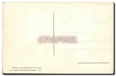 A Jungfrau vista desde Interlaken — Edições Art. Perrochet & David, n°795 — Verso
